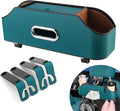 Car Seat Back Organizer - Stylish & Functional Storage for Family Adventures - Cup Holders, Tissue Box & Hooks - Perfect for Kids, Road Trips & Travel (Navy Blue)