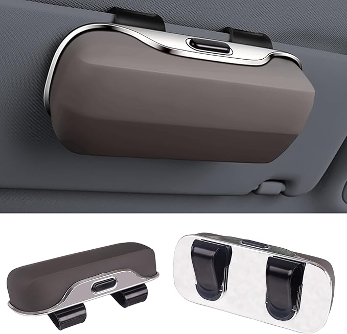 Evankin Universal Car Accessories Car Sun Visor Glasses Holder,Car Sun Visor Organizer Sunglasses Holder Clip On Sun Visor Secure Clip for Sunglasses