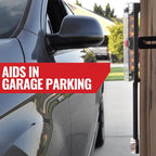 STKR Garage Side Parking Sensor – Ultrasonic Garage Door Track Mount System – LED Light & Siren Mirror Safety Indicator – Adj