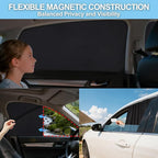 ZATOOTO Car Window Shades Custom Fit for Toyota 4Runner 2017-2024 4-Pack Car Window Covers with 100% UV Protection and Total Blackout Privacy Heat Insulation for Family Travel Baby and Pet Safety