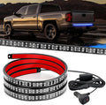 Nilight 48 Inch Truck Tailgate Strobe Light Strip Tail Emergency Bar Rear Window Warning Lamp Ultra-Bright Double Row 288 LED for Pickup Trailers Construction Vehicles Car SUV, Blue
