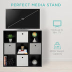 Best Choice Products 9-Cube Storage Organizer, 13.5in Shelf Opening, Bookcase, Display Shelf, Customizable w/ 3 Removable Bac