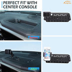 Aunginsy Center Console Dash Storage Organizer Tray with Phone Holder Compatible with Toyota Tundra/Sequoia 2022-2026, Car Dashboard Multi-Functional Mobile Phone Mount Storage Box Insert Accessories