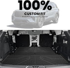 LASFIT Cargo Mat for Ford Explorer 2020-2025 2026 Trunk & Backrest Liner, Custom Fit All Weather Protector Split Design Easy Installation Trunk with Seatback Mat Accessories, 1pc Black