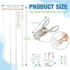 Over Door Hat Organizer Hanging Baseball Hat Organizer Storage with 40 Hooks Design Over The Door Hat Rack Good Hangers Rod H