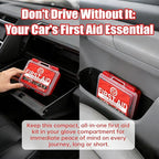 Mini First Aid Kit - 135 Piece HardCase First Aid Box for Home, Car, Travel, Camping, Hiking, Truck, Sports, Office, Vehicle 