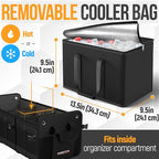 FORTEM Trunk Organizer with Cooler For SUV Car Organizer and Storage, Collapsible Multi-Compartment, Perfect Christmas Gifts Fo
