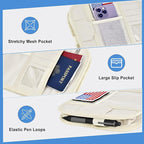 HUANLANG Car Sun Visor Organizer, Tactical Car Accessories with Zipper Storage Pouch, Glasses Clip Card Sleeve Pocket, Multi-Pocket Visor Organizer Fits Most Cars, SUVs, Trucks