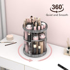 Rotating Makeup Organizer, 360° Spinning Skincare Organizers, Adjustable Layer Cosmetic Storage Lazy Susan Makeup Organizers 
