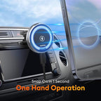 CD Slot Magnetic Car Mount Charger Work for iPhone 17,16,15-12, 3X Stable on Bumpy Roads, Car/Truck-Approved, Wireless Charging Holder with 3M Dash Sticker, No Vent Block(Sedans/SUVs/Trucks)
