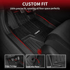 LASFIT Floor Mats for Honda Civic 2022-2025 2026 Sedan Hatchback Si (Include Sport), with&w/o USB Port | for Acura Integra 2023-2026, All Weather Car Floor Liners, 1st & 2nd Row, Black
