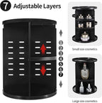 seinlife 360 Rotating Makeup Organizer,DIY Adjustable Spinning Holder,Foldable Cosmetic Storage Display box,Large Capacity Ma