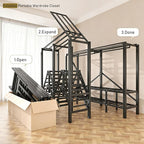 Foldable Portable Wardrobe On Wheels, Freestanding Garment Rack, with Magnetic Door 2000lbs, Heavy Duty Clothes Rack, for Bed