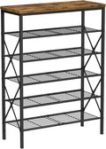 6 Tiers Metal Shoe Rack，Large Capacity Shoe Rack Holds 24 Pairs of Shoes, Durable and Stable, Adjustable Metal Shelf Stackabl