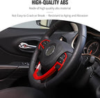 JeCar Steering Wheel Trim Cover Interior Decoration Trim Kit for 2014-2020 Jeep Grand Cherokee & Jeep Cherokee, Red