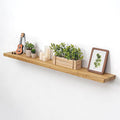 55 Inch Floating Shelves for Wall, Solid Elm Wood Wall Shelf for Home Decor, 8 Inch Deep Floating Shelf for Storage, 55 x 8 W
