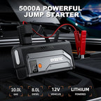 Car Jump Starter 5000A, Jump Starter Portable Battery Pack for 10.0L Gas and 8.0L Diesel Engines, 12V Lithium Jumper Box,