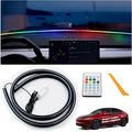 for Tesla LED Car Ambient Lighting Strip Model Y Juniper Model 3 Highland Accessories 2017-2026 Dashboard Windshield Interior LED Light Strip Waterproof Decoration Atmosphere Ambient Lighting