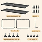 Expandable Shoe Rack - Shoe Stand Holder for Closet, Adjustable Shoe Shelf Storage, Stackable Long Shoe Stand Holder for Livi