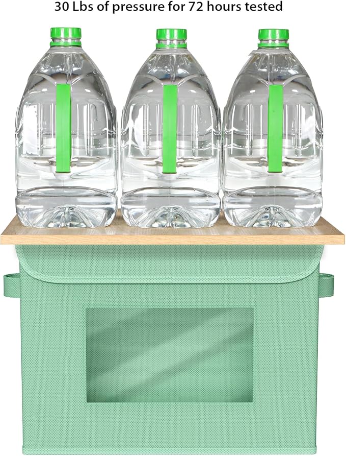 Univivi Collapsible Stackable Storage Bins with Lids [4-Pack] Foldable Fabric Closet Organizer Basket, Closet Organizers and 