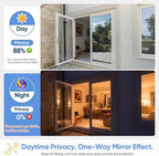SUNBABY Window Tint for Home, One Way Privacy Film Heat & UV Blocking, Static Cling No Glue Renter Friendly Cover for Home Bedroom, Office & Sliding Glass Door, 35.4 x 78.7 Inch with 3 Tools, Silver