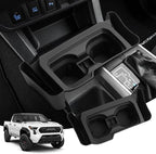 Autorder Center Console Cup Holder Insert for 2016-2023 Toyota Tacoma Interior Accessories, TPE Silicone Material 2-in-1 Center Console Drink Cup Holder Insert