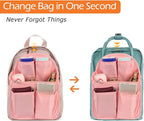 Surblue Backpack Organizer Insert Liner Hanging Travel Rucksack Purse and Handbag Insert Pocket, High-capacity Divider Foldab