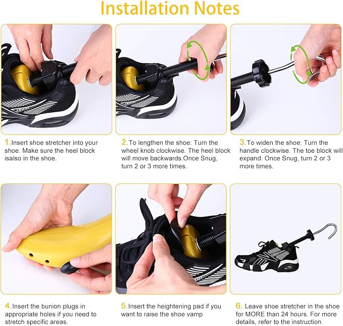 eachway Shoe Stretcher Shoe Trees,Adjustable Length & Width for Men and Women(For Women's Size US5.5-9)
