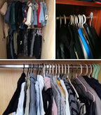 Wardrobe Rail Closet Rods for Hanging Clothes Adjustable Length, Closet Extender Hanging Tube Heavy Duty, for Shower Curtain 
