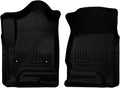 Husky Liners Weatherbeater Floor Mats | Fits 2014-2018 Chevrolet Silverado & GMC Sierra 1500 Standard CAB; 2015-2019 Silverado & Sierra 2500, 3500 Standard CAB | Front Row, 2-pc Black - 18241HUL