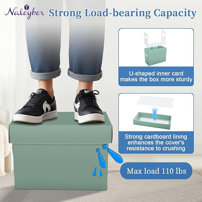 File Organizer Box with Lid & Handle, Heavy Duty Hanging File Folder Storage Boxes for Letter Size, Portable Filing Organizer
