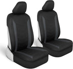 Motor Trend (2) Car Seat Covers for Front Seats with (2) Trimmable Car Floor Mats – Universal Fit Auto Accessories for Cars, 