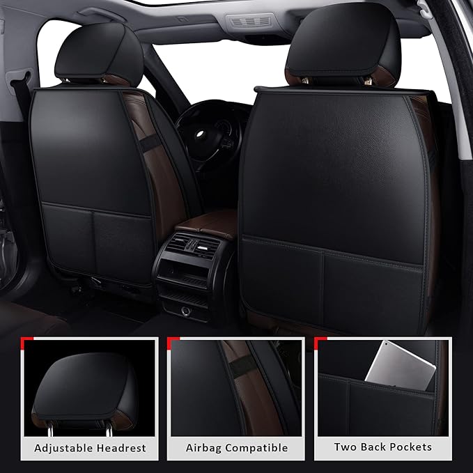 MIROZO Seat Covers for Car,Waterproof Seat Cover Full Set Vehicle Cushion Cover Automotive Seat Protector Breathable Universa