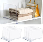 Shelf Dividers，Vertical Purse Organizer for Closet，Thickened and Sturdy Shelf Organizer for Sweater, Shirts, Handbags,8" Tall