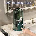 Dustproof Toothbrush Holders with Cover, Rotating Electric Toothbrush and Toothpaste Holder for Bathroom Countertop, 3 Slots 