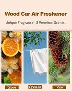 Car Air Freshener-The Original Wood Air Freshener for Visor Clip - Long Lasting Car Odor Eliminator and Scent Diffuser for Ca