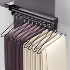 Pull Out Clothes Rail Extendable Pull Out Closet Rod - Adjustable Clothing Organizer Holder, Steel Wardrobe Rail Tube, Extend