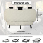 Universal Auto Faux Linen Back Car Seat Cover Beige - Breathable Rear Seat Protector with Non-Slip Bottom SizeSL - Diamond St