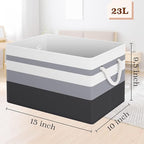Fab totes Storage Bins [3-Pack], Foldable Storage Baskets for Organizing Toys, Books, Shelves, Closet, Large Storage Box with