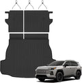 Auxko All Weather Cargo Mat with Backrest Mat Fit for Toyota RAV4 Hybrid 2026 (Not for Phev or Cargo Area with Subwoofer) TPE Mat Accessories All Season Odorless Anti-Slip Black