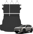 Auxko All Weather Cargo Mat with Backrest Mat Fit for Toyota RAV4 Hybrid 2026 (Not for Phev or Cargo Area with Subwoofer) TPE Mat Accessories All Season Odorless Anti-Slip Black