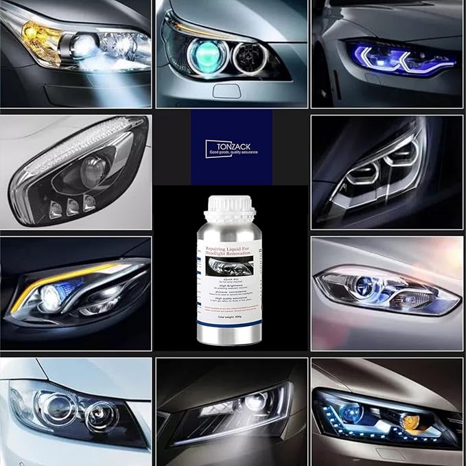 800g Car Headlight Scratch Repair Liquid,Polymer Car Headlight Liquid,Polishing Tool for,Restore and Repair Dull Yellow Headl