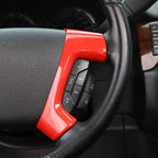 Linskip Steering Wheel Trim Covers Compatible with Avalanche/Suburban/Tahoe/Traverse/Silverado 1500 2500HD 3500HD & Yukon/Sierra & Cadillac Escalade 2007-2013 Red Interior Accessories