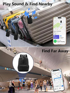 Luggage Tags Built-in Anti-Loss Tracker, Luxury Leather Luggage Tags for Suitcase, Travel Bags, Backpacks, Travel Organizer f