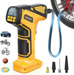 Cordless Tire Inflator Air Compressor Compatible with Dewalt 20V Battery (Tool Only), 150 PSI Portable Car Air Pump with Digital Pressure Gauge, Automatic Shut Off, LED Light