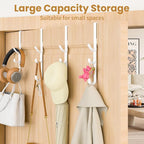 Over The Door Hooks Hanger,Over The Door Towel Hook Organizer Hanging for Coat Clothes Backpack hat Purse Metal Towel Rack Ba