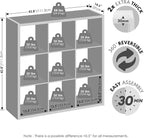 Furinno Cubic Closet Organizers and Storage, 9-Cube Closet Organizer, Open Shelf Closet Storage, Extra Thick Frame for Wardro
