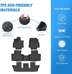 Nilight TPE Floor Mats for Toyota Grand Highlander 2024 2025 2026 with Subwoofer (Include Hybrid) Lexus TX350 2024 2025 2026, All Weather Custom Fit Heavy Duty Floor Liners