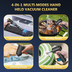 Car Vacuum Portable Cordless with 15000Pa Strong Suction, Handheld Vacuum Cleaner 4-in-1 Cordless Vacuum with 2 Suction Modes