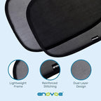 Enovoe Car Window Shade for Baby - (4 Pack) - XL - 25" x 16" - Cling Car Sun Shade for Windows - Sun, Glare and UV Rays Protection for Your Child